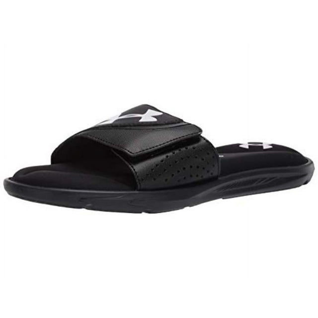 Under Armour Men's UA Ignite VI Slides Athletic Sandals Flip Flop Foam 3022711, Black/Black, 8