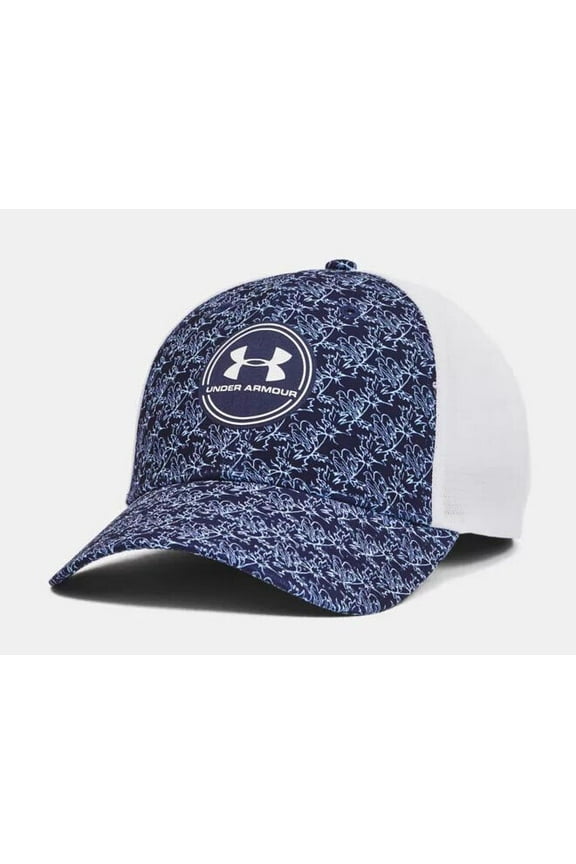 Men's UA Iso-Chill Driver Mesh Adjustable Cap 1369805-412 Midnight Navy/White OSFM