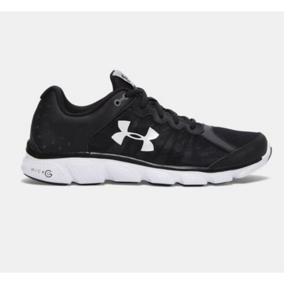 Under Armour Men's UA Micro G Assert 6 Running Shoes - Black/White/White 10