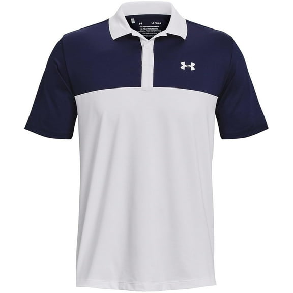 Under Armour Men's UA Performance 3.0 Colorblock Polo Shirt, Navy, Size S