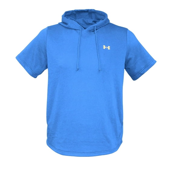 Under Armour Men's UA Rival Fleece Short Sleeve Hoodie Pullover (as1, alpha, m, regular, regular, Blue/white - 899)