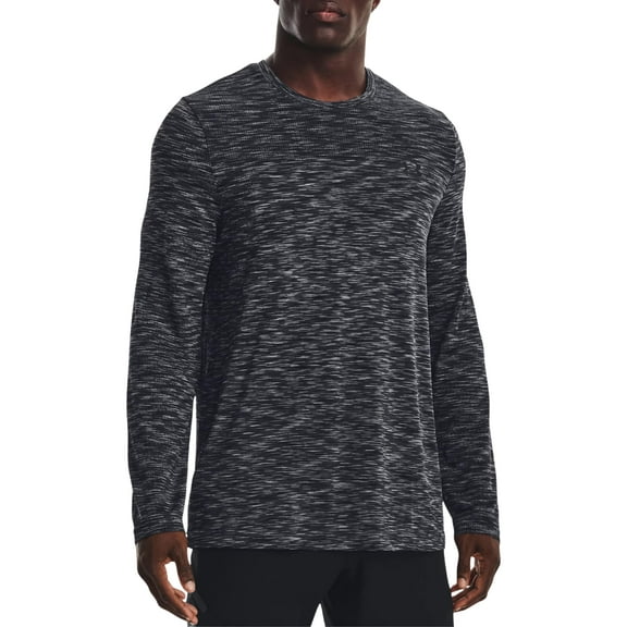 Under Armour Men's UA Seamless Long Sleeve Stretch Shirt Running Top 1359873 (US, Alpha, Large, Regular, Regular, Pitch Gray/Black - 012)