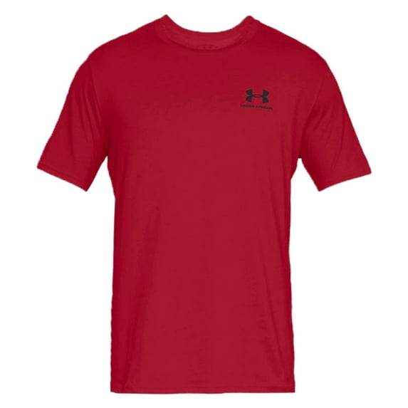 Under Armour Men's UA Sportstyle Left Chest Tee Short Sleeve Activewear Shirt, Red, XS