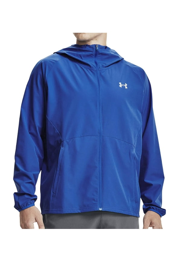 Men's UA Stretch Woven Hooded Active Track Full Zip STORM Jacket Size X-Large