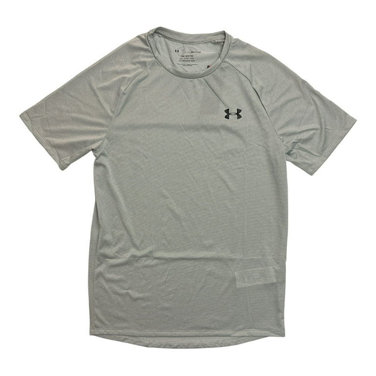 Under Armour T-Shirt Men\'s Heather/Black, Short Sleeve Tech Tech Light Le UA S) 2.0 (Steel