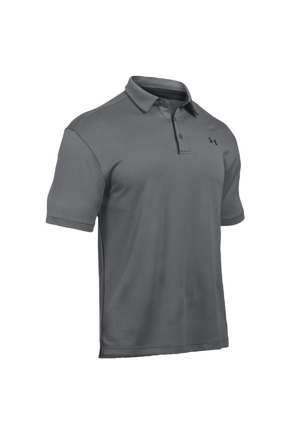 Men's Under Armour Tech Polo Color: Graphite Black Size: M