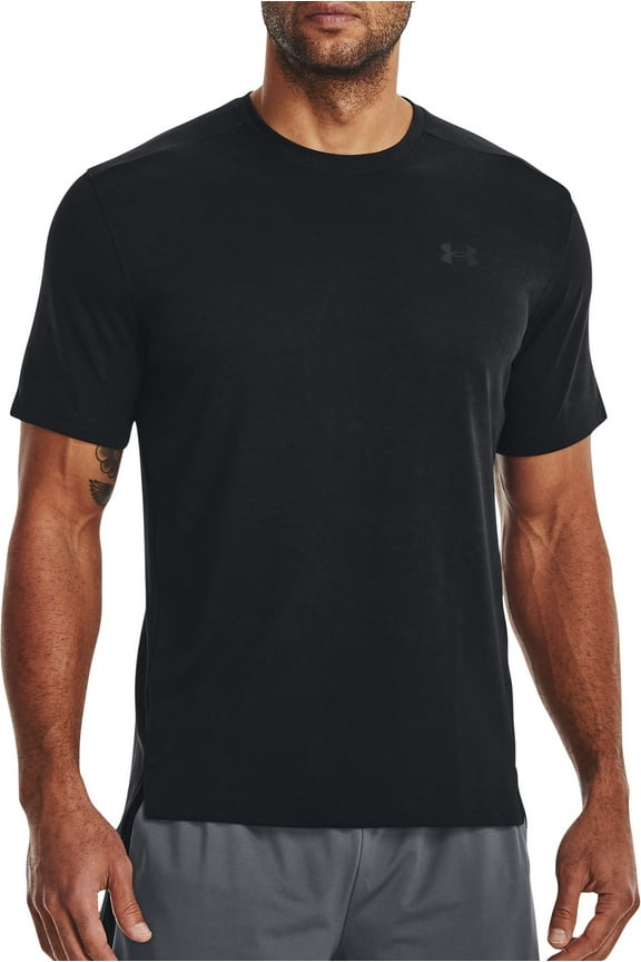 Men's UA Tech Vent Jacquard Short-Sleeve T-Shirt (Black/Black, S)