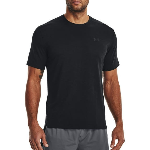 Under Armour Men's UA Tech Vent Jacquard Short-Sleeve T-Shirt (Black/Black, XL)