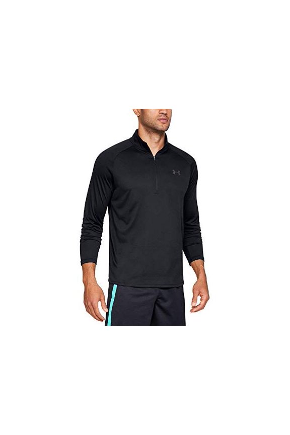 Men's UA Tech™ ½ Zip Long Sleeve 3XLT Black