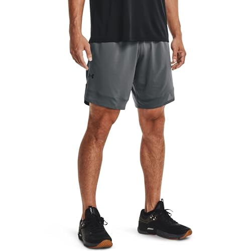 Under Armour Men's UA Training Stretch Athletic Shorts, Pitch Grey