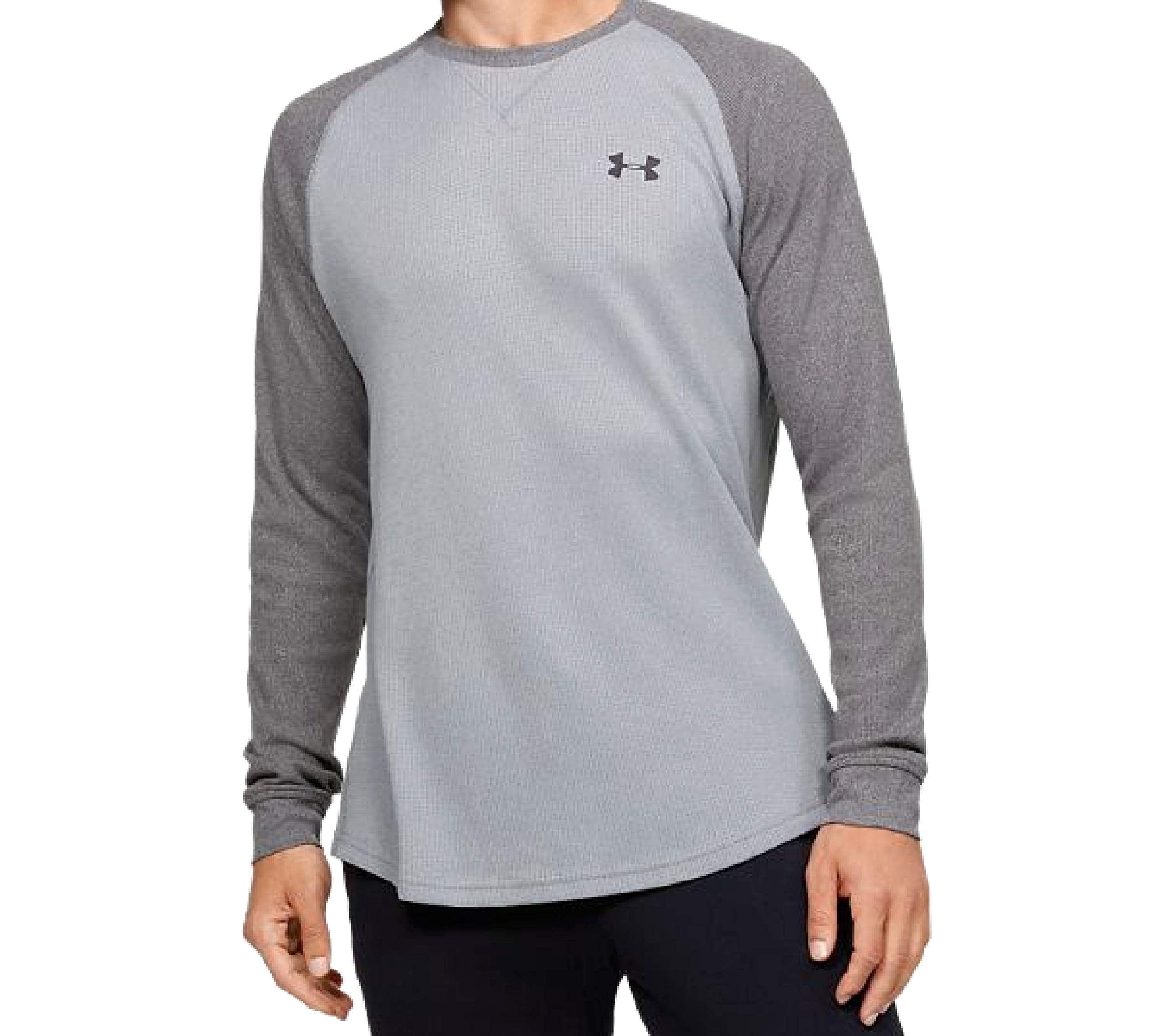  Under Armour Men's UA Waffle Crew Long Sleeve Shirt Top Cotton  Blend (Academy Blue 408, Small) : Clothing, Shoes & Jewelry