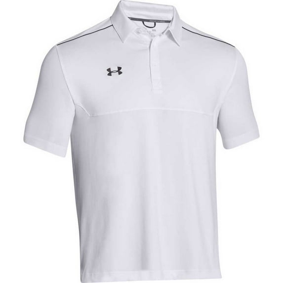 Under Armour Men's Ultimate Polo Golf Shirt Top 1247506 (White/Graphite, L)