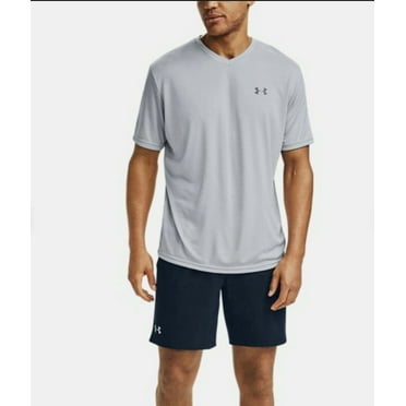 Under Armour Men's V-Neck Tech 2.0 Short Sleeve Grey Silver T Shirt 1327969 012