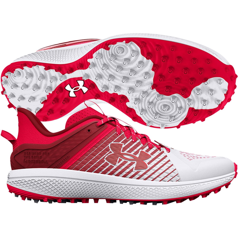 red nike baseball turf shoes