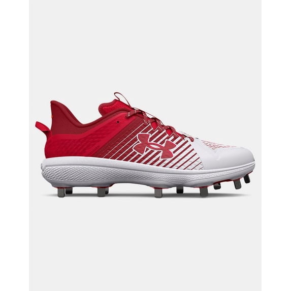 Under Armour Men's Yard Low Mt Metal Baseball Cleats Red/White Medium 12 12 Medium US/Red|White