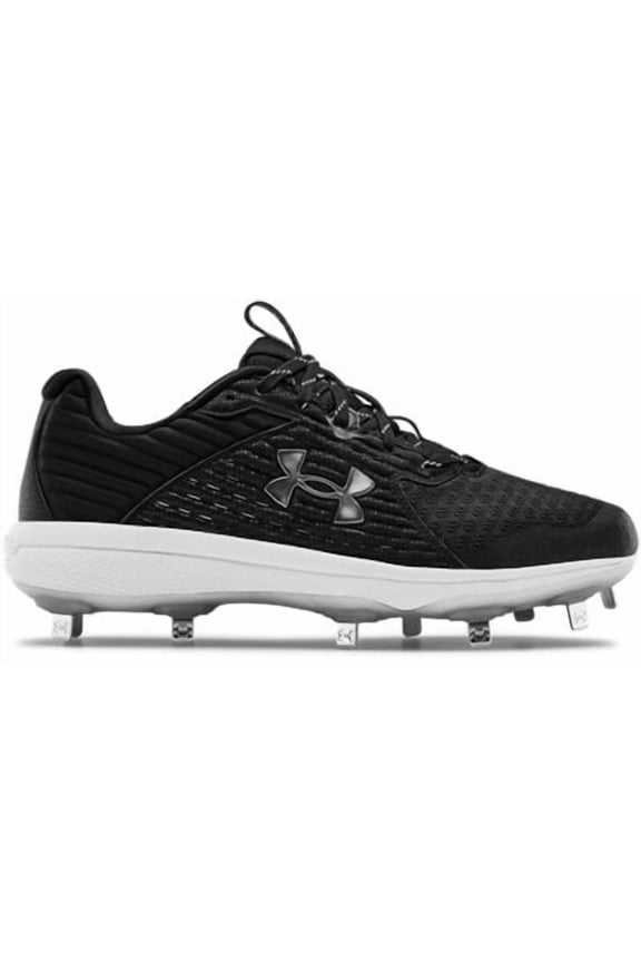 Men's UA Yard MT Baseball Cleats Black/Black/Metallic Silver - 3022999-005