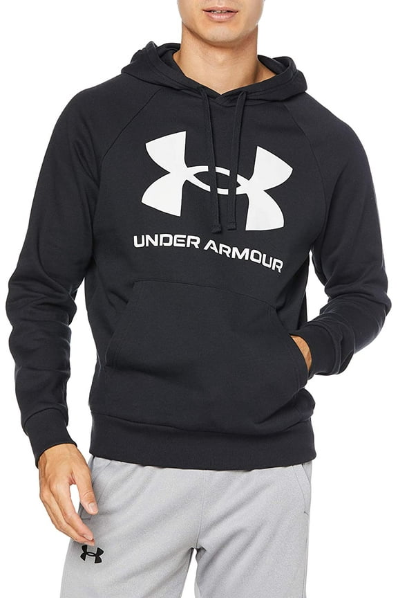 Men's and Big Men's UA Rival Fleece Big Logo Hoodie, Sizes up to 2XL