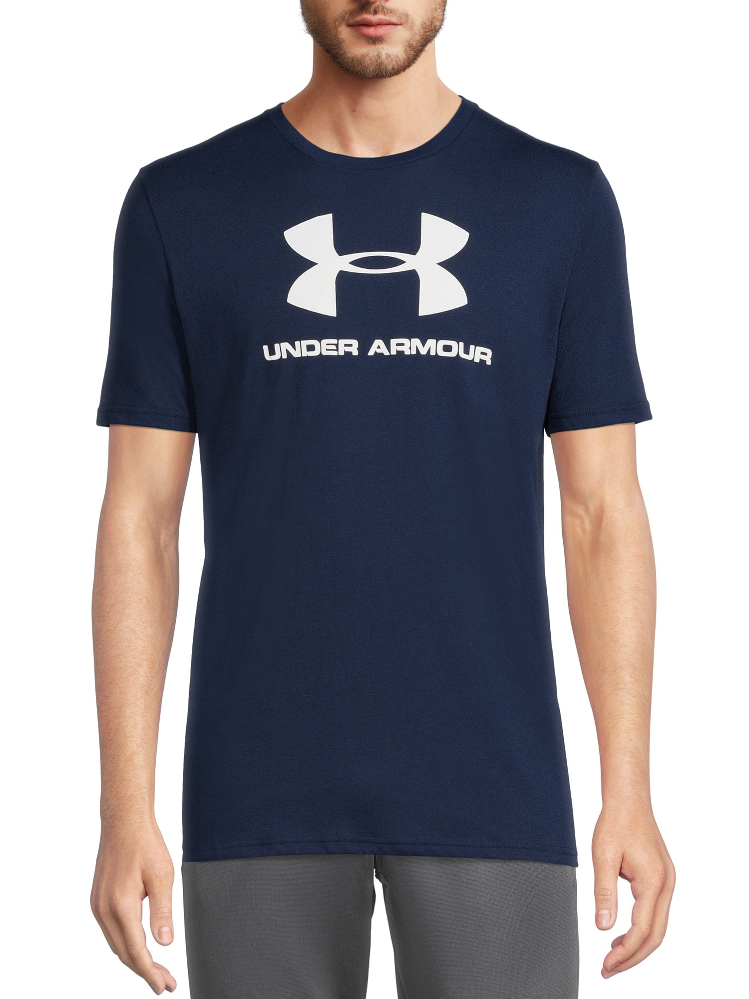 Under Armour Men\'s and Big to Men\'s Sportstyle Sizes up Short 2XL Sleeves, UA Logo with T-Shirt