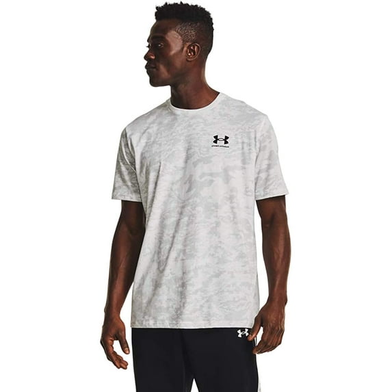Under Armour Mens ABC Camo Short-Sleeve T-Shirt White 100/Mod Gray X-Large