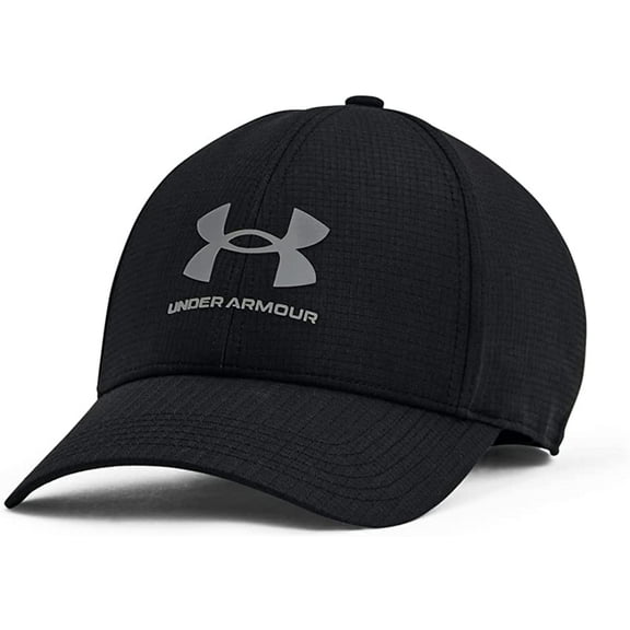 Under Armour Mens ArmourVent Adjustable Hat White 100/Pitch Gray One Size