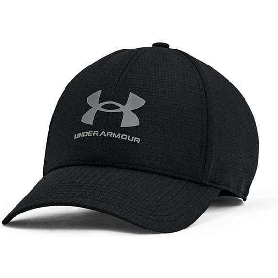 Under Armour Mens ArmourVent Adjustable Hat White 100/Pitch Gray One Size
