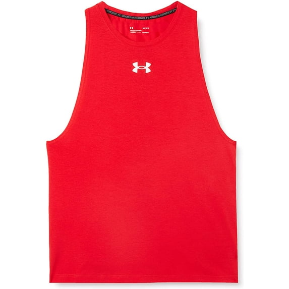 Under Armour Mens Baseline Cotton Tank Red 600/Summit White Medium