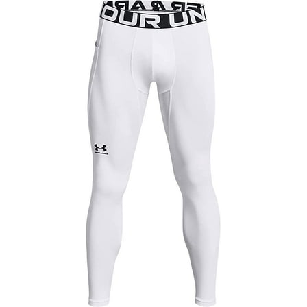 Under Armour Mens ColdGear Leggings White 100/Black XX-Large