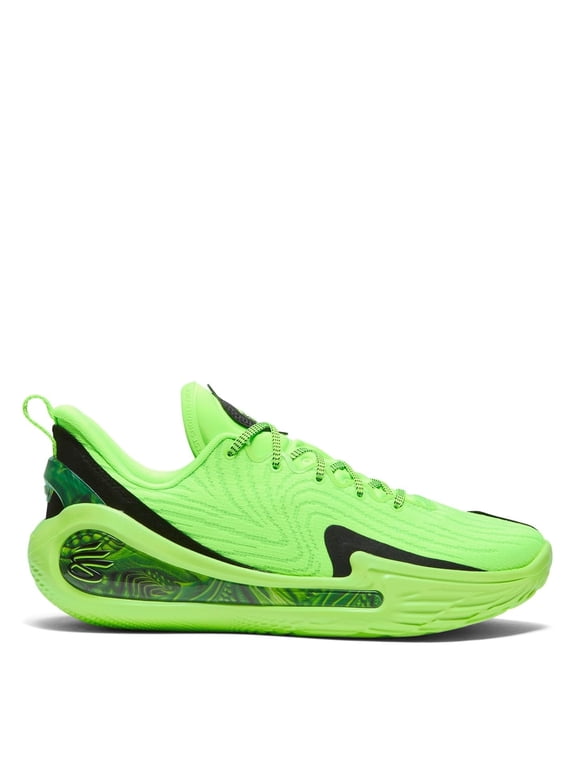 Mens Curry 12 Gravity Basketball Shoes, Black Green, 8.5