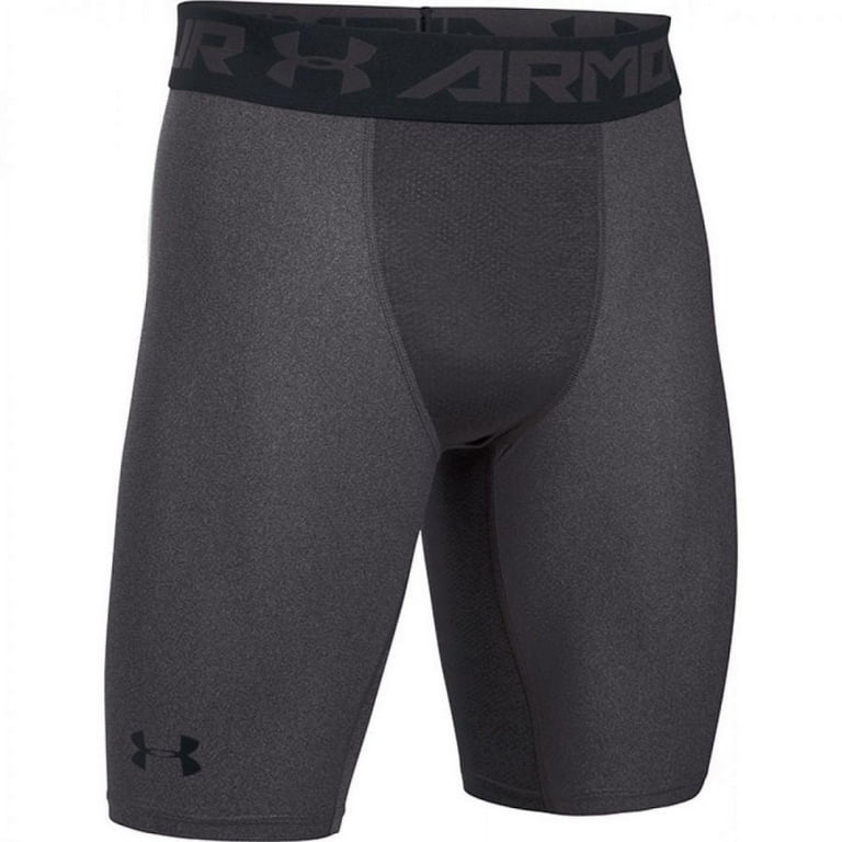 Under Armour Mens HeatGear Armour 2.0 Long Compression Short CARBON HEATHER | BLACK SM Under Armour Mens HeatGear Armour 2.0 Long Compression Short CARBON HEATHER | BLACK SM