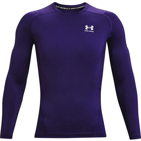 Under Armour Men's Armour HeatGear Compression Long-Sleeve T-Shirt , Purple 500/White, XX-Large