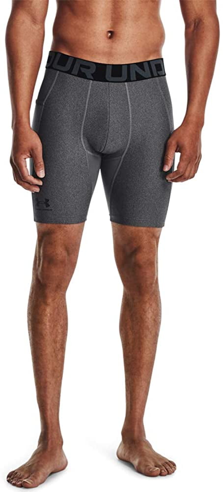 Under Armour Mens HeatGear Compression Shorts Carbon Heather 090