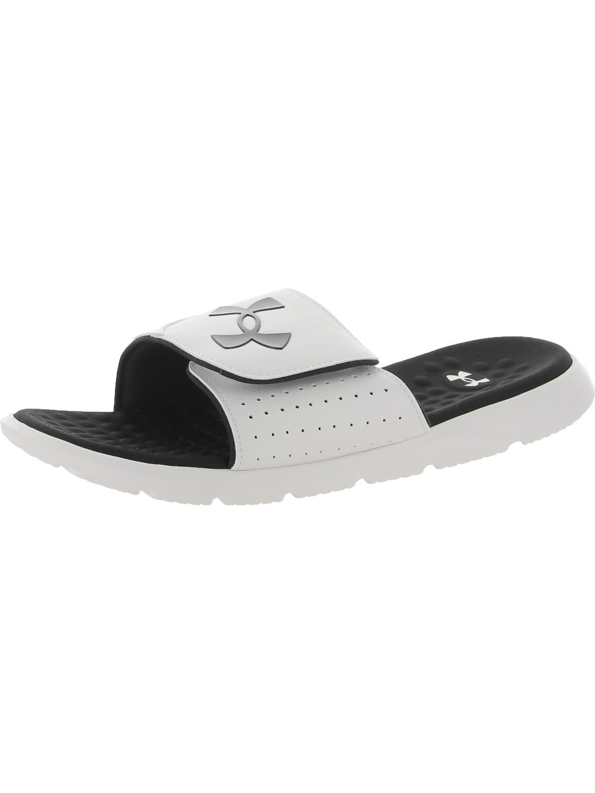 Under Armour Mens Ignite Pro Open Toe Slip-On Slide Sandals 