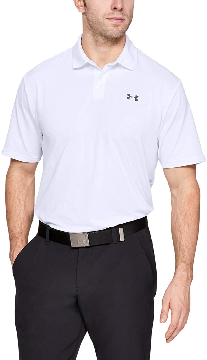 Mens Polo 2.0 Golf Gray Under Armour White 100/Pitch , 3X-Large Performance ,