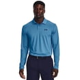 thumbnail image 1 of Under Armour Mens Performance Polo 3.0 Long Sleeve, (466) Cosmic Blue / / Midnight Navy, Large, 1 of 4