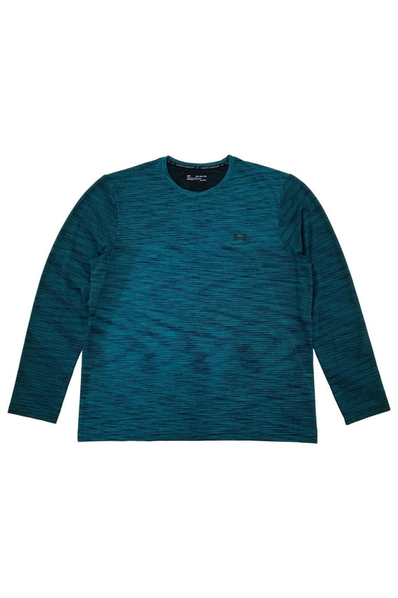 Mens Teal HeatGear Vanish Seamless Fitted Long Sleeve Shirt 3XL