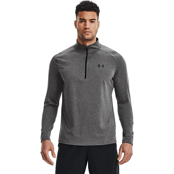 Under Armour Mens Tech 2.0 1/2 Zip-up T-Shirt Carbon Heather 090/Charcoal XX-Large Tall