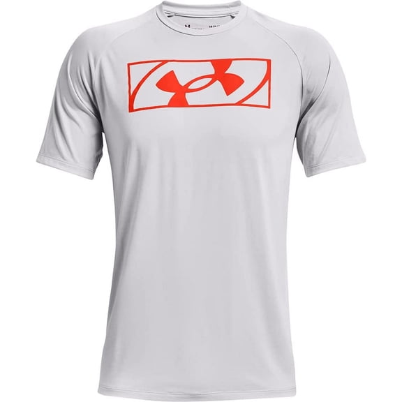 Under Armour Mens Tech 2.0 Tilt Short Sleeve T-Shirt Halo Gray 014/Phoenix Fire XX-Large