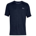 thumbnail image 1 of Under Armour Mens Tech 2.0 V-Neck Short-Sleeve T-Shirt , Academy Blue 408/Steel , XX-Large Tall, 1 of 8