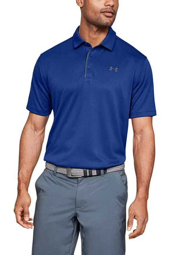 Mens Tech Golf Polo Royal 400/Graphite 3X-Large Tall
