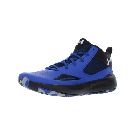Under Armour Mens UA Lockdown 5 Sport Basketball Shoes Blue 12 Medium (D)