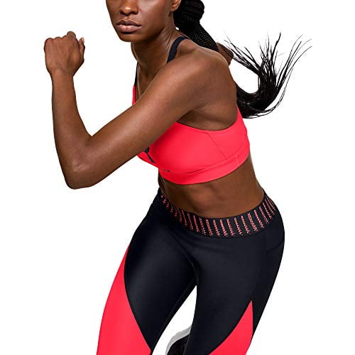 Under Armour Mid Keyhole Bra Womens Active Shirts & Tees Size XS, Color: Beta/Black