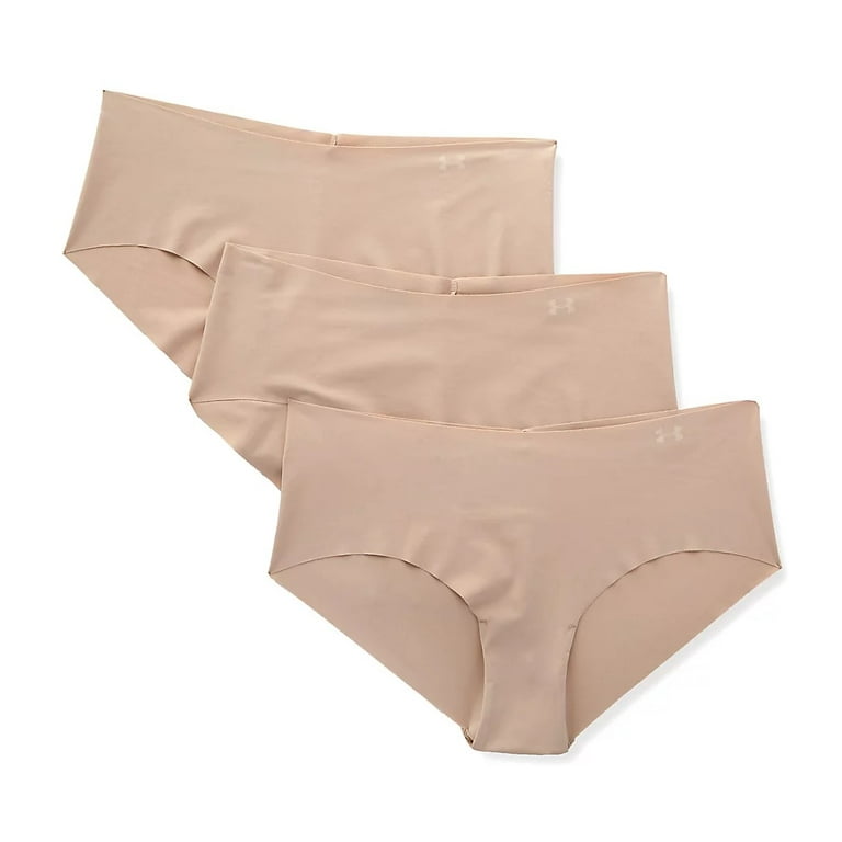 Under Armour NUDE Hipster Panty with Laser Cut Edge - 3 Pack, US X-Small 