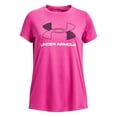 thumbnail image 1 of Under Armour PINK Girl's Tech Big Logo Short Sleeve T-Shirt, US Small, 1 of 2