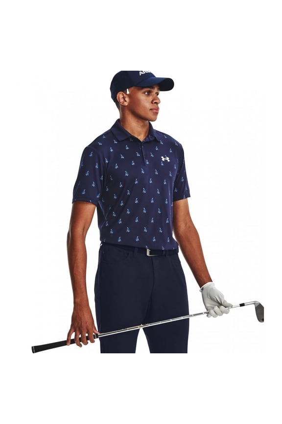 Playoff 3.0 Printed Polo Midnight Navy/White M