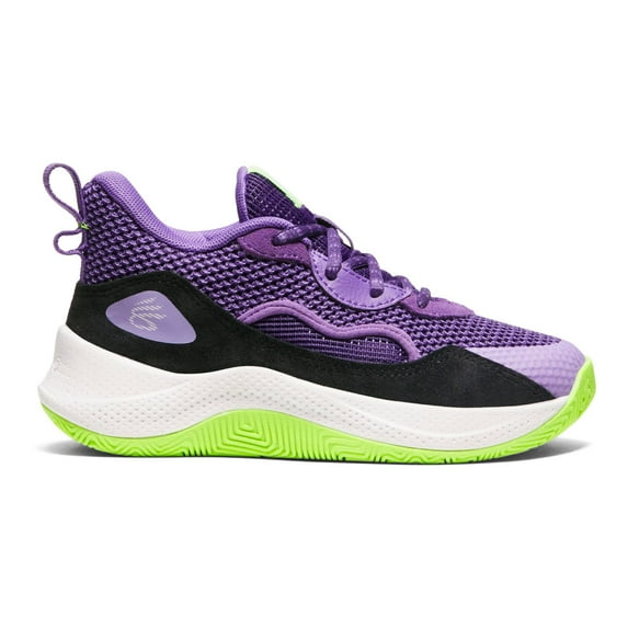 Under Armour Pre-School Curry 3Z 24 Little Kids' Basketball Shoes Color: Purple Green Size: 2