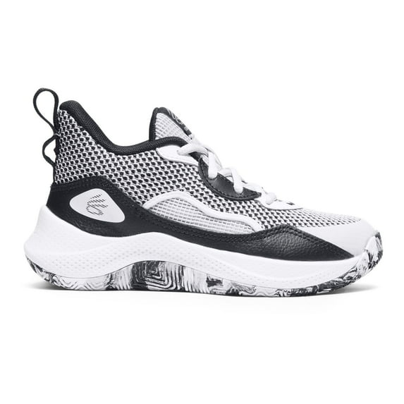 Under Armour Pre-School Curry 3Z 24 Little Kids' Basketball Shoes Color: White Black Black Size: 1