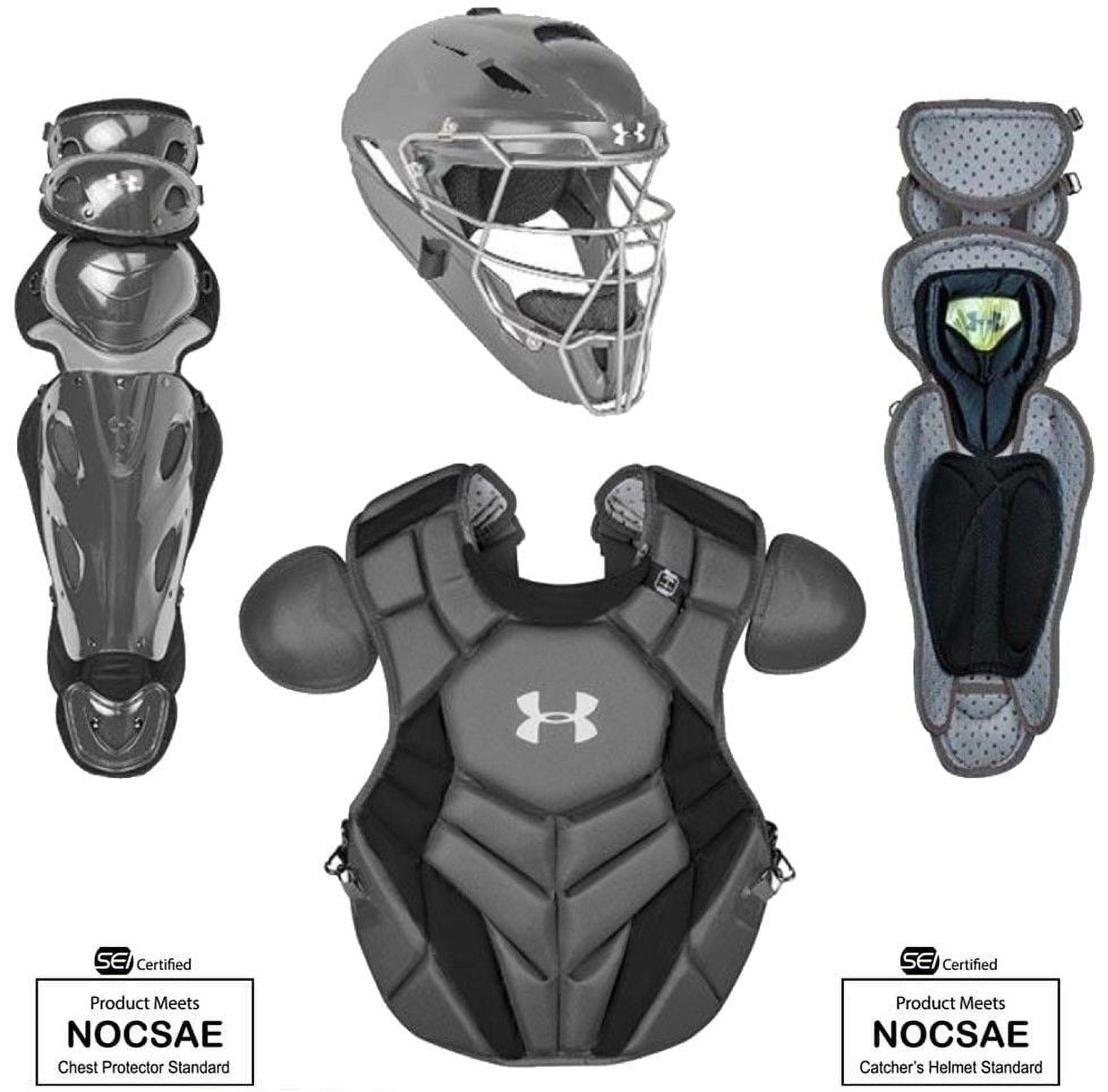 Under Armour Pro 4 Nocsae Adult Baseball Catchers Set Graphite