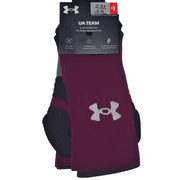 Under Armour Socks Mens 7-8.5 Womens 6-10 Maroon Cushion Crew UA Team 1 Pair