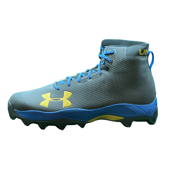 navy blue and yellow football cleats