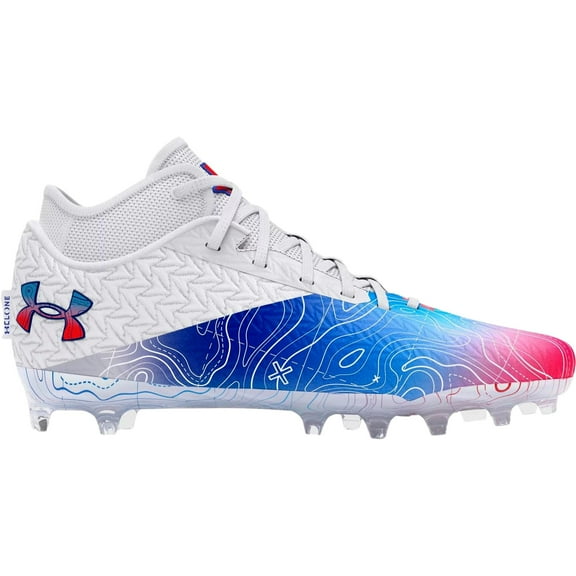 Under Armour Spotlight Clone 4 MC TX White / Blue  3027295-100 Men's Size 10